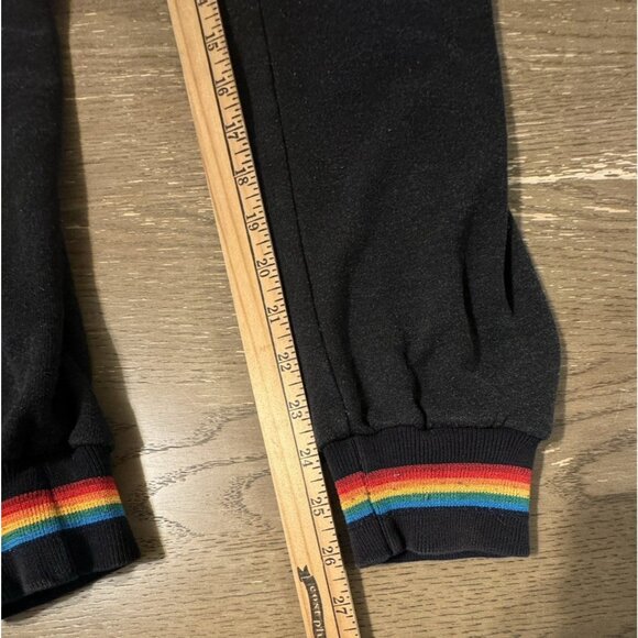 Aviator Nation Size Medium Black Sweatpants Retro Preppy Athleisure Streetwear - Picture 3 of 11